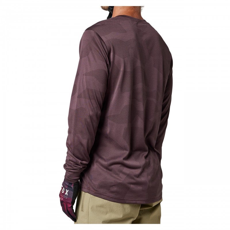 KOSZULKA ROWEROWA Z DŁUGIM RĘKAWEM FOX RANGER TRU DRI DARK MAROON