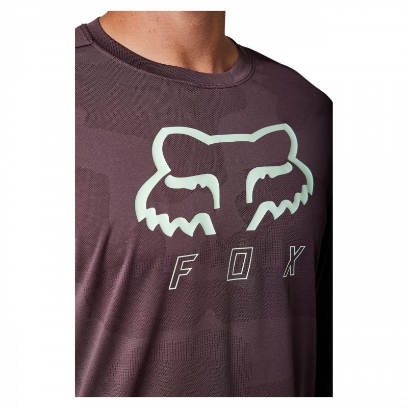 KOSZULKA ROWEROWA Z DŁUGIM RĘKAWEM FOX RANGER TRU DRI DARK MAROON