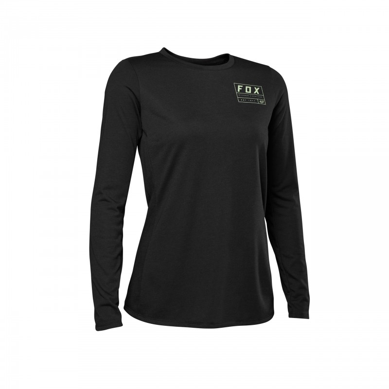 KOSZULKA ROWEROWA Z DŁUGIM RĘKAWEM FOX LADY RANGER DR BLACK