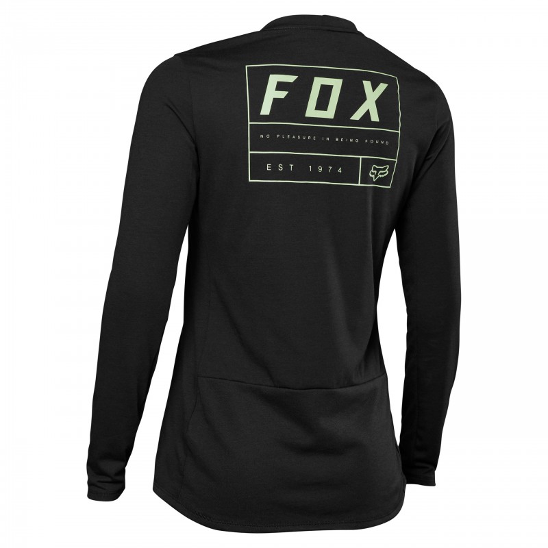 KOSZULKA ROWEROWA Z DŁUGIM RĘKAWEM FOX LADY RANGER DR BLACK