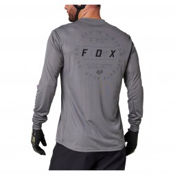 KOSZULKA ROWEROWA Z DŁUGIM RĘKAWEM FOX RANGER FONT DARK GREY