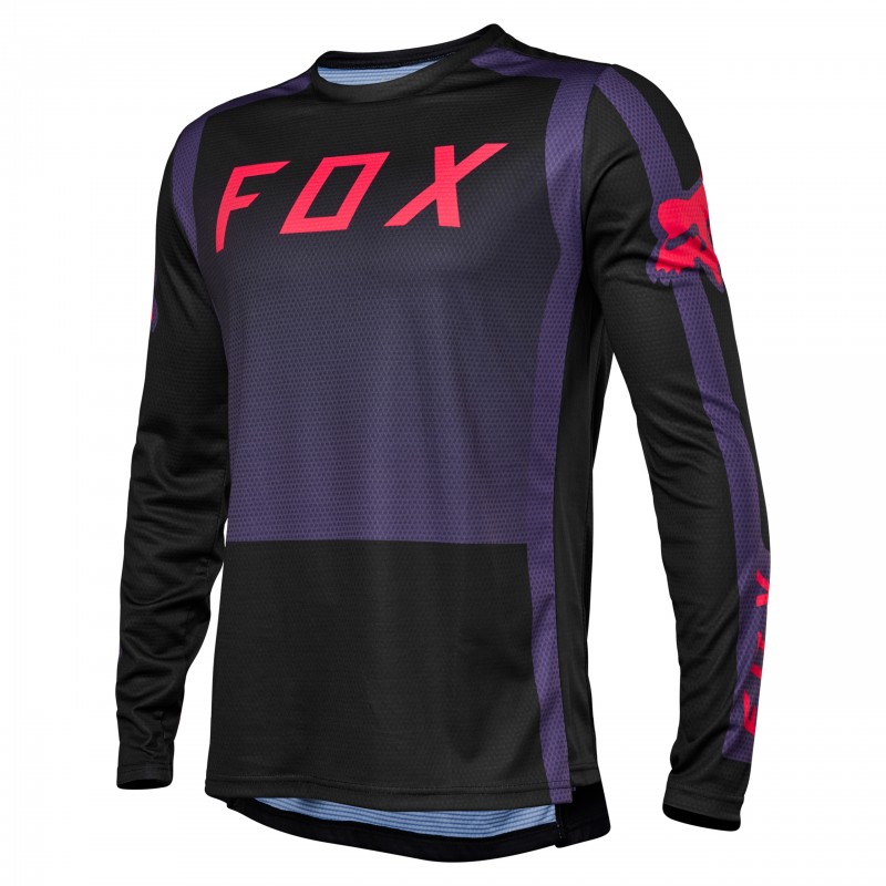 KOSZULKA ROWEROWA Z DŁUGIM RĘKAWEM FOX JUNIOR DEFEND RACE CAPSULE SANGRIA