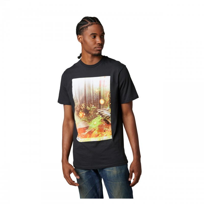 T-SHIRT FOX DILINEATION BLACK