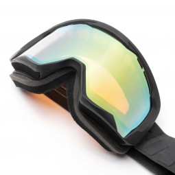 GOGLE IMX ENDURANCE SNOW BLACK MATT/BLACK - SZYBA PODWÓJNA GOLD IRRIDIUM + BROWN(1 SZYBA W ZEST.)