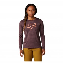 KOSZULKA ROWEROWA Z DŁUGIM RĘKAWEM FOX LADY RANGER TRU DRI DARK MAROON