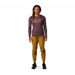 KOSZULKA ROWEROWA Z DŁUGIM RĘKAWEM FOX LADY RANGER TRU DRI DARK MAROON