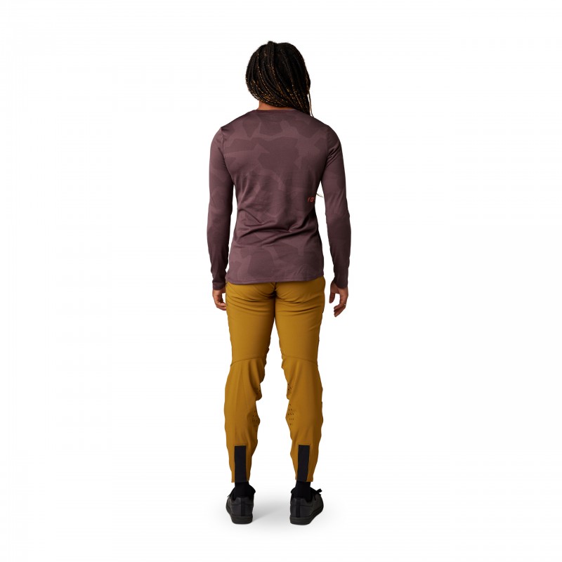 KOSZULKA ROWEROWA Z DŁUGIM RĘKAWEM FOX LADY RANGER TRU DRI DARK MAROON