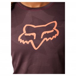 KOSZULKA ROWEROWA Z DŁUGIM RĘKAWEM FOX LADY RANGER TRU DRI DARK MAROON
