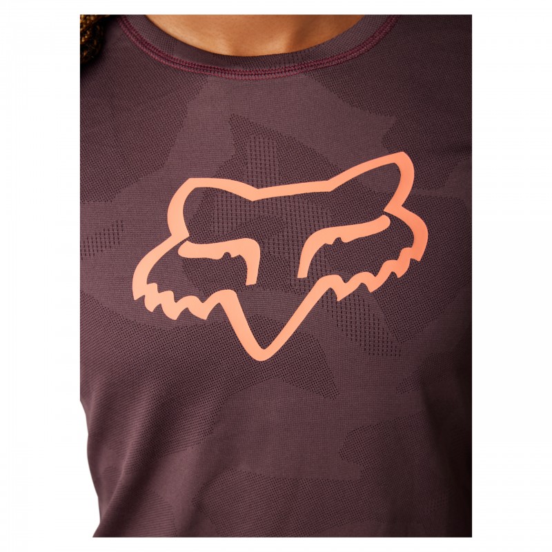 KOSZULKA ROWEROWA Z DŁUGIM RĘKAWEM FOX LADY RANGER TRU DRI DARK MAROON