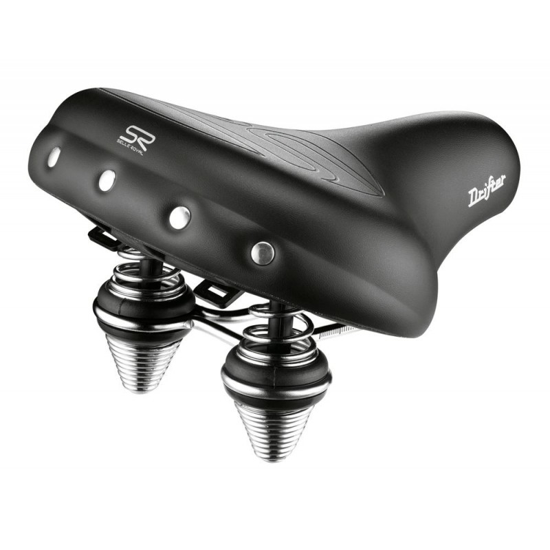 Siodło SELLEROYAL PREMIUM RELAXED 90st. DRIFTER STRENGTEX unisex żelowe + sprężyny czarne (NEW 2023)