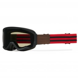 GOGLE IMX ENDURANCE RUST BLACK MATT/RED - SZYBA DARK SMOKE + CLEAR (2 SZYBY W ZESTAWIE)