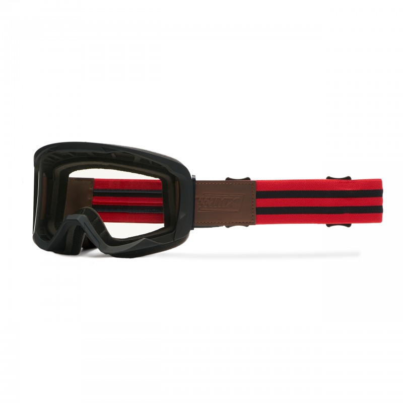 GOGLE IMX ENDURANCE RUST BLACK MATT/RED - SZYBA DARK SMOKE + CLEAR (2 SZYBY W ZESTAWIE)