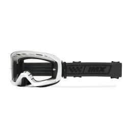 GOGLE IMX ENDURANCE RACE WHITE GLOSS/BLACK - SZYBA DARK SMOKE + CLEAR (2 SZYBY W ZESTAWIE)