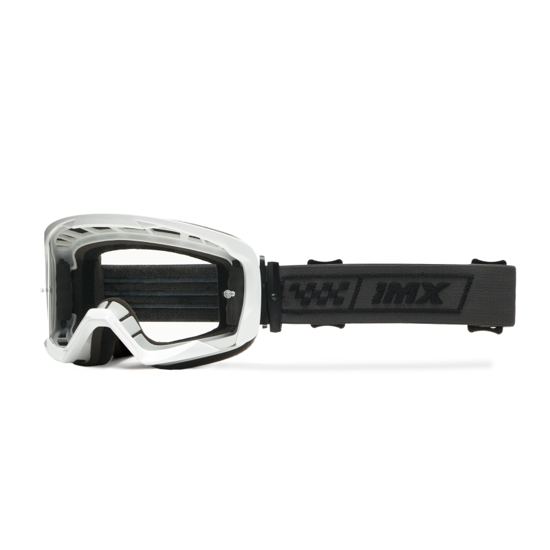 GOGLE IMX ENDURANCE RACE WHITE GLOSS/BLACK - SZYBA DARK SMOKE + CLEAR (2 SZYBY W ZESTAWIE)