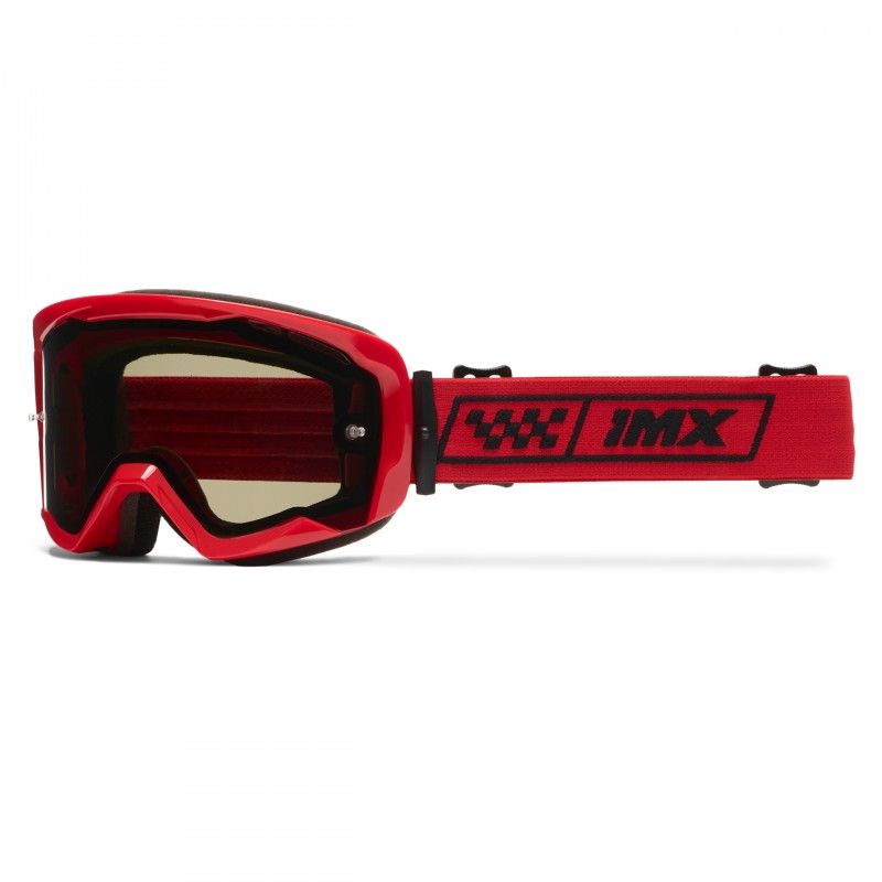 GOGLE IMX ENDURANCE RACE RED GLOSS/RED - SZYBA DARK SMOKE + CLEAR (2 SZYBY W ZESTAWIE)