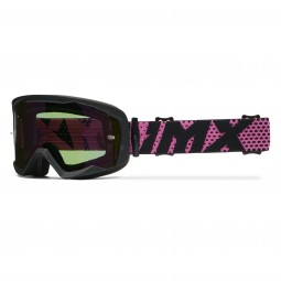 GOGLE IMX ENDURANCE FLIP BLACK MATT/ PINK - SZYBA IRIDIUM PINK + CLEAR (2 SZYBY W ZESTAWIE)