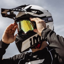 GOGLE IMX ENDURANCE FLIP BLACK MATT/ BLACK - SZYBA IRIDIUM GOLD + CLEAR (2 SZYBY W ZESTAWIE)