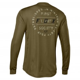 KOSZULKA ROWEROWA Z DŁUGIM RĘKAWEM FOX RANGER FONT OLIVE GREEN
