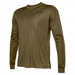 KOSZULKA ROWEROWA Z DŁUGIM RĘKAWEM FOX RANGER FONT OLIVE GREEN