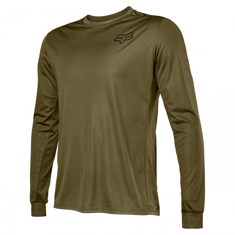 KOSZULKA ROWEROWA Z DŁUGIM RĘKAWEM FOX RANGER FONT OLIVE GREEN