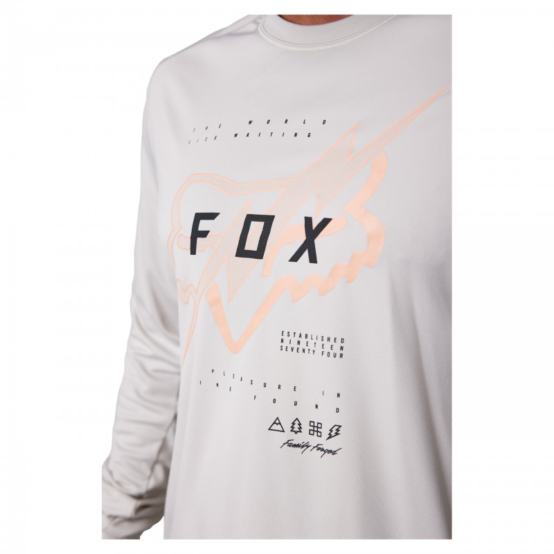 KOSZULKA ROWEROWA Z DŁUGIM RĘKAWEM FOX RANGER JECTR VINTAGE WHITE