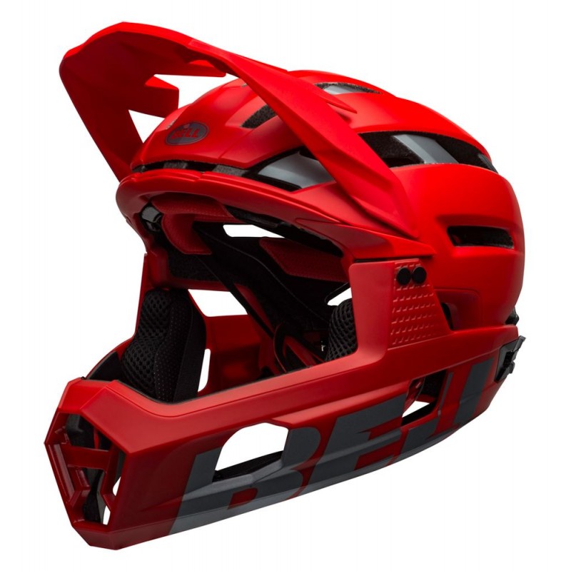 Kask full face BELL SUPER AIR R MIPS SPHERICAL matte gloss red gray (NEW)