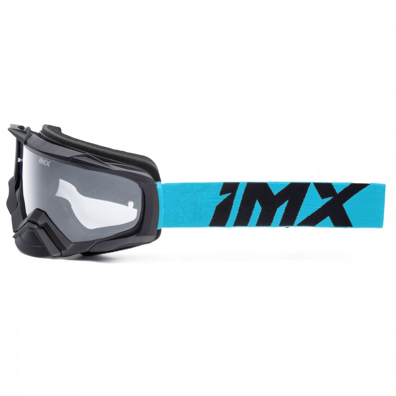 GOGLE IMX DUST BLACK MATT/BLUE - SZYBA DARK SMOKE + CLEAR (2 SZYBY W ZESTAWIE)