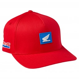 CZAPKA Z DASZKIEM FOX HONDA WING FLEXFIT FLAME RED