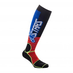 SKARPETY ALPINESTARS MX PRO BRIGHT RED/FLUO YELLOW/BLUE