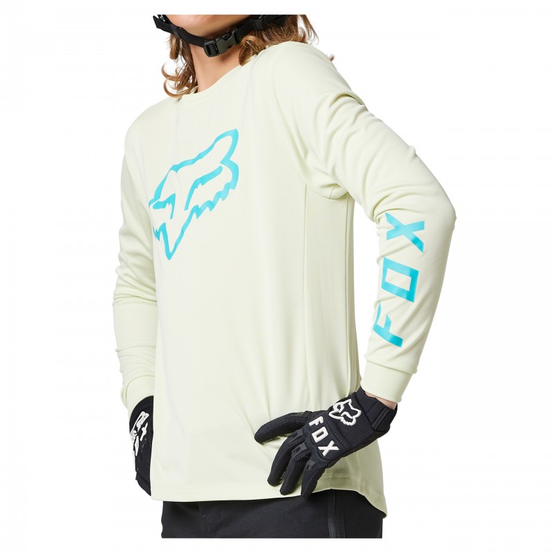 KOSZULKA ROWEROWA Z DŁUGIM RĘKAWEM FOX JUNIOR RANGER SEA SPRAY