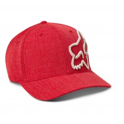 CZAPKA Z DASZKIEM FOX CLOUDED FLEXFIT 2.0 RED/WHITE