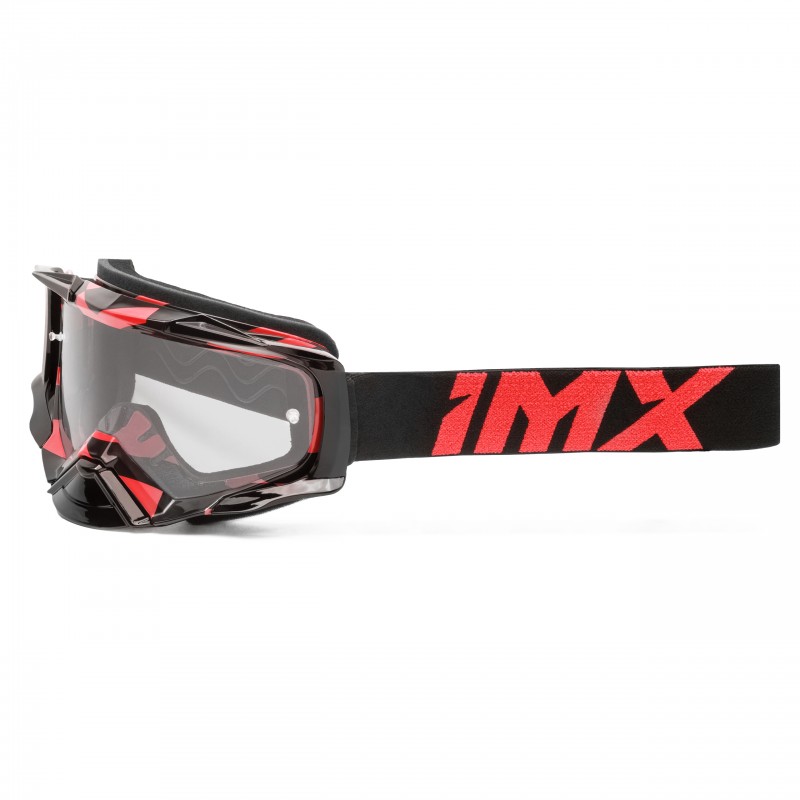 GOGLE IMX DUST GRAPHIC RED GLOSS/BLACK - SZYBA DARK SMOKE + CLEAR (2 SZYBY W ZESTAWIE)