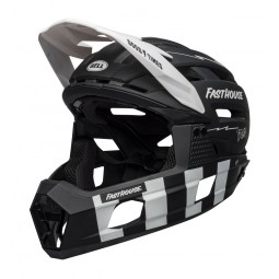 Kask full face BELL SUPER AIR R MIPS SPHERICAL matte black white fasthouse roz. L (59-63 cm) (NEW)