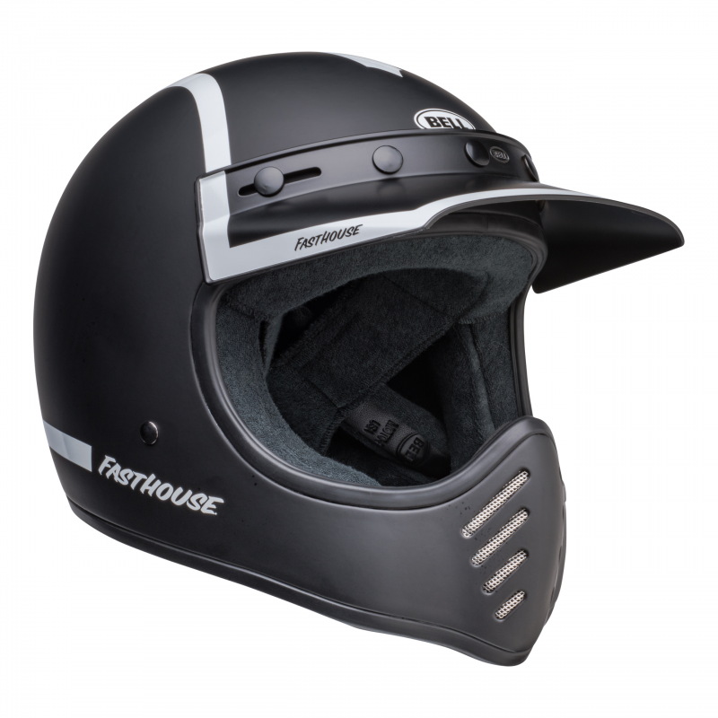 KASK BELL MOTO-3 FH OLD ROAD MATTE/GLOSS BLACK/WHITE