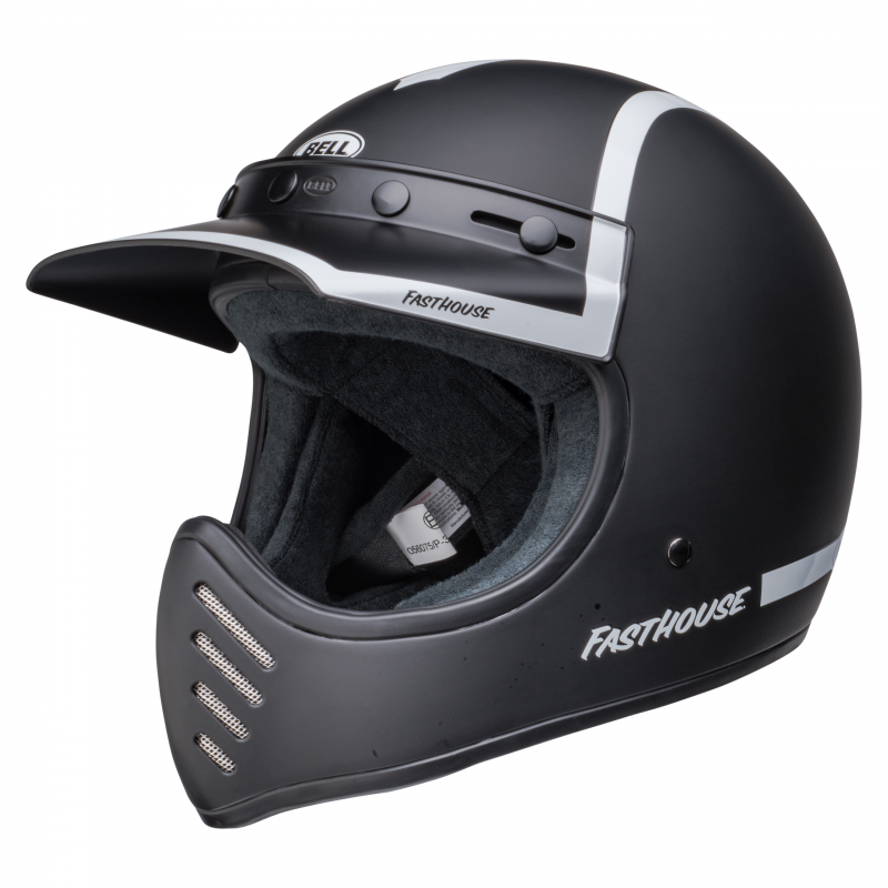 KASK BELL MOTO-3 FH OLD ROAD MATTE/GLOSS BLACK/WHITE