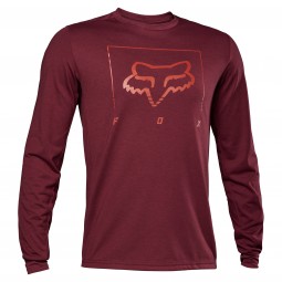 KOSZULKA ROWEROWA Z DŁUGIM RĘKAWEM FOX RANGER DR MD TRED DARK MAROON