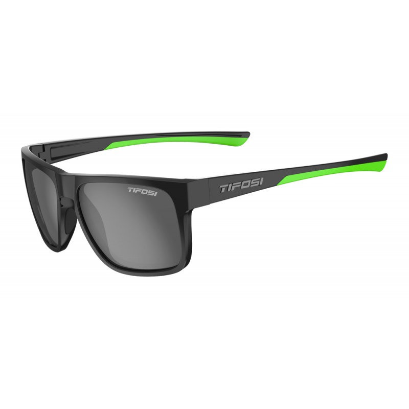 Okulary TIFOSI SWICK POLARIZED satin black/neon (1 szkło Smoke 15,4% transmisja światła) (NEW)