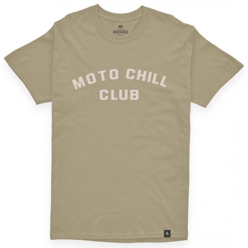 T-SHIRT BROGER MOTO CHILL CLUB OLIVE