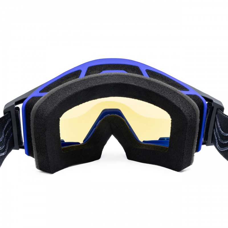 GOGLE IMX SAND BLUE MATT/BLACK - SZYBA BLUE IRIDIUM + CLEAR (2 SZYBY W ZESTAWIE)