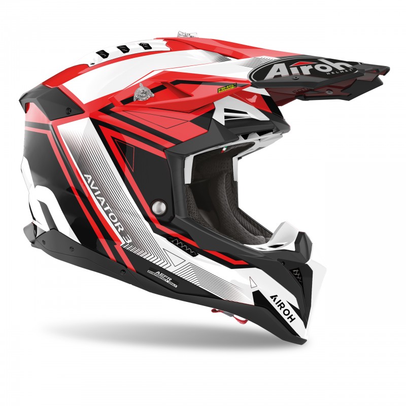 KASK AIROH AVIATOR 3 LEAGUE RED GLOSS