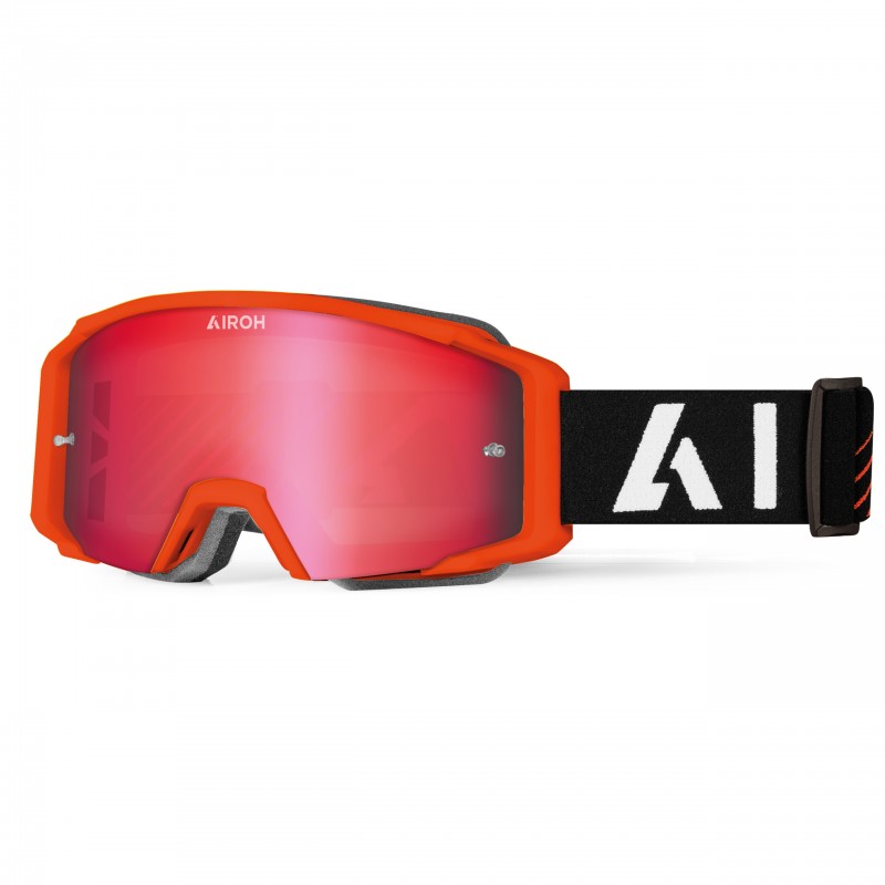 GOGLE AIROH BLAST XR1 ORANGE MATT - SZYBA RED MIRRORED (1 SZYBA W ZESTAWIE)