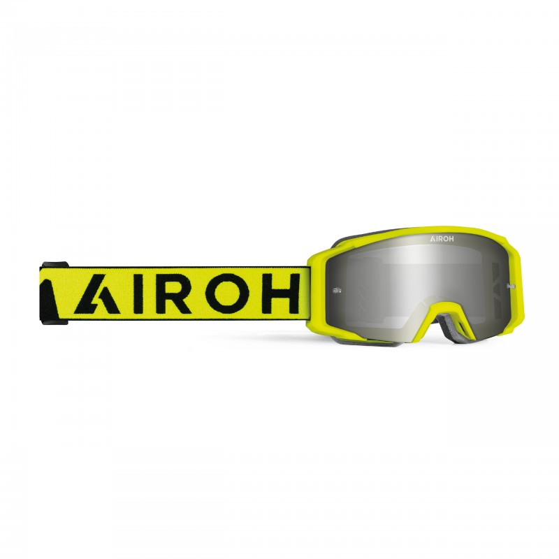 GOGLE AIROH BLAST XR1 YELLOW MATT - SZYBA SILVER MIRRORED (1 SZYBA W ZESTAWIE)