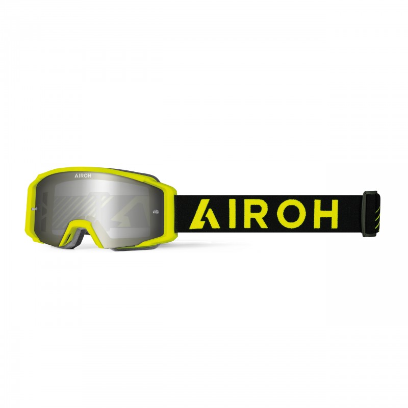 GOGLE AIROH BLAST XR1 YELLOW MATT - SZYBA SILVER MIRRORED (1 SZYBA W ZESTAWIE)