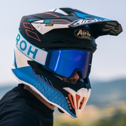 GOGLE AIROH BLAST XR1 BLUE MATT - SZYBA BLUE MIRRORED (1 SZYBA W ZESTAWIE)