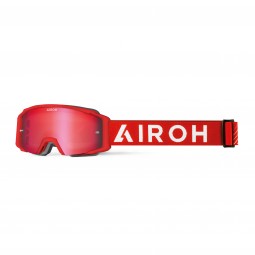 GOGLE AIROH BLAST XR1 RED MATT - SZYBA BLUE MIRRORED (1 SZYBA W ZESTAWIE)