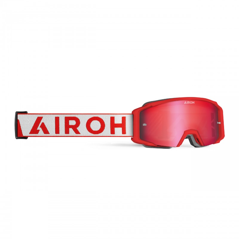 GOGLE AIROH BLAST XR1 RED MATT - SZYBA BLUE MIRRORED (1 SZYBA W ZESTAWIE)