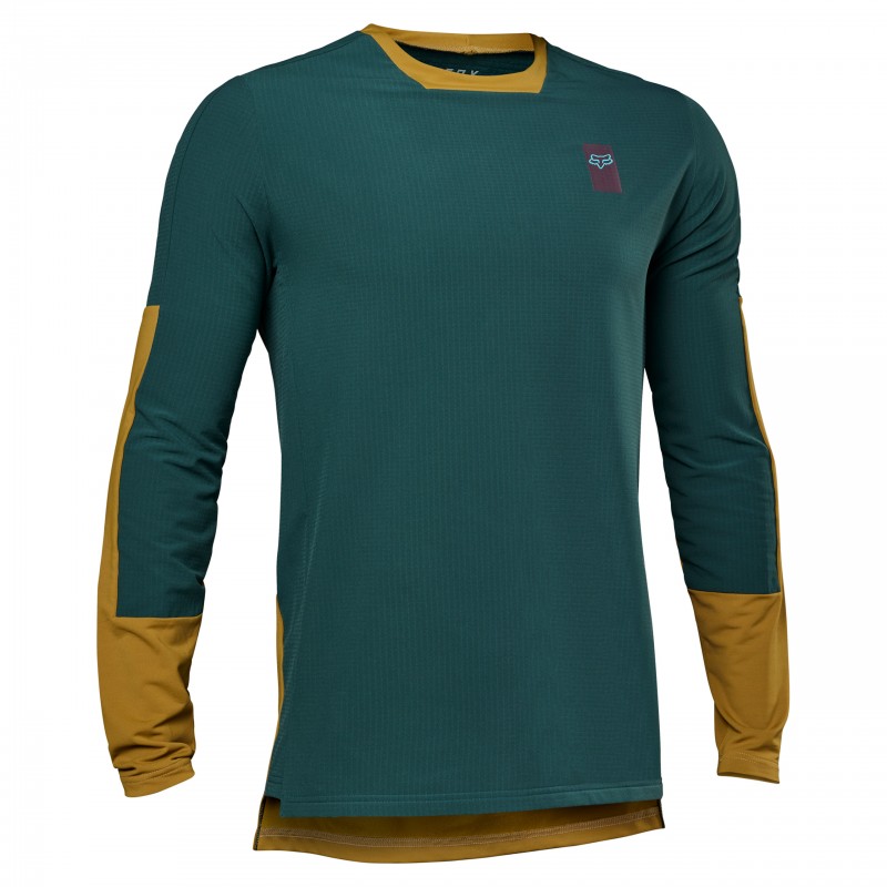 KOSZULKA ROWEROWA Z DŁUGIM RĘKAWEM FOX DEFEND THERMAL EMERALD