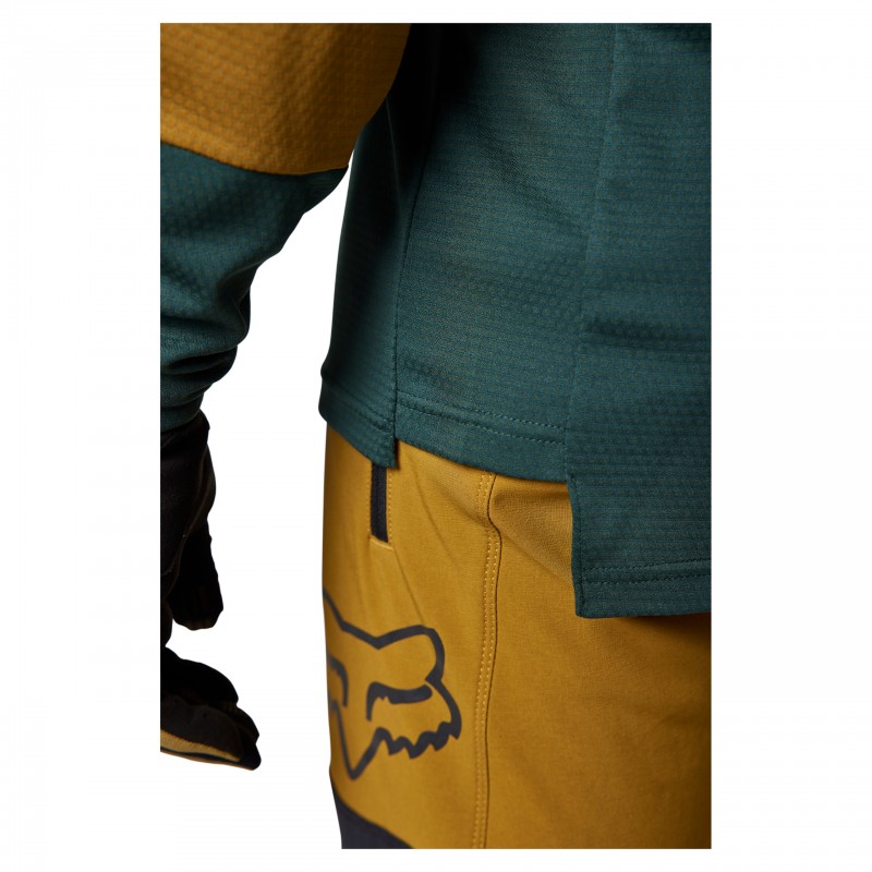 KOSZULKA ROWEROWA Z DŁUGIM RĘKAWEM FOX DEFEND FOXHEAD EMERALD