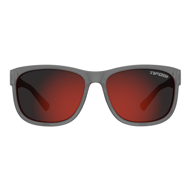 Okulary TIFOSI SWANK XL satin vapor (1 szkło Smoke Red 15,4% transmisja światła) (NEW)