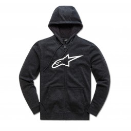 BLUZA Z KAPTUREM NA ZAMEK ALPINESTARS AGELESS II BLACK/WHITE